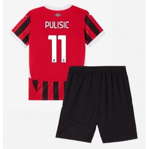 AC Milan Christian Pulisic #11 Domaci Dres za Dječji 2024-25 Kratak Rukavima (+ kratke hlače)